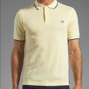Twin Tipped Fred Perry in Ice Lemon/Ecru/Midblue